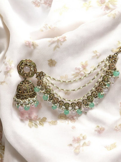 Masaba Multicolour Sahara Jhumkis with Maangtikka