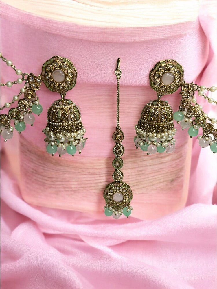 Masaba Multicolour Sahara Jhumkis with Maangtikka