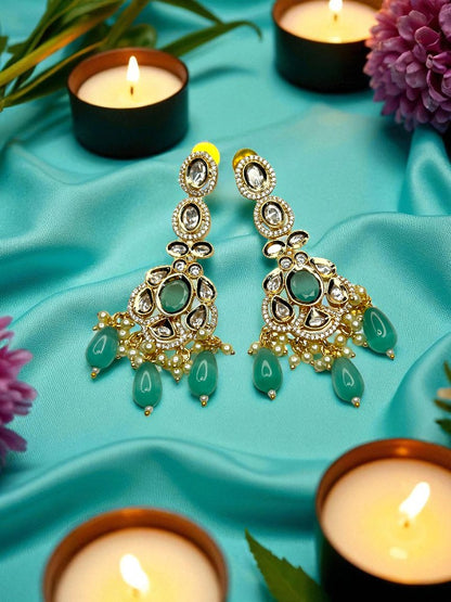 Mint Green Bhakti Dangler Earrings