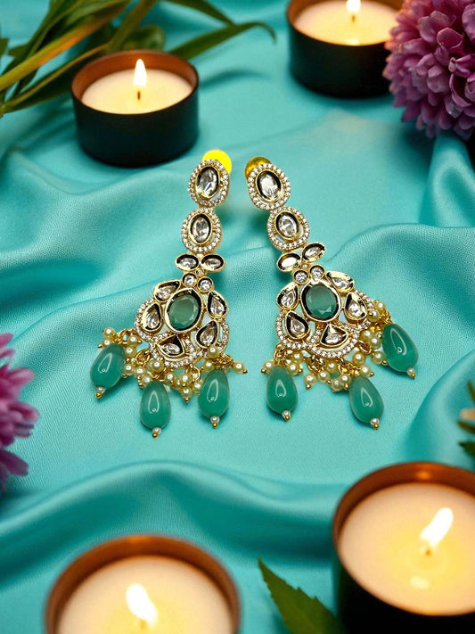 Mint Green Bhakti Dangler Earrings