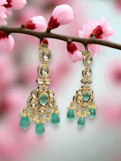 Mint Green Bhakti Dangler Earrings