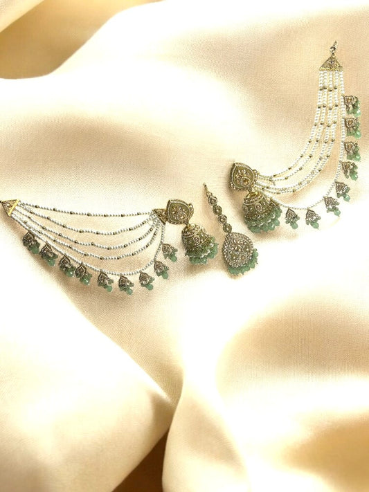 Jhumki Earrings with Maangtikka