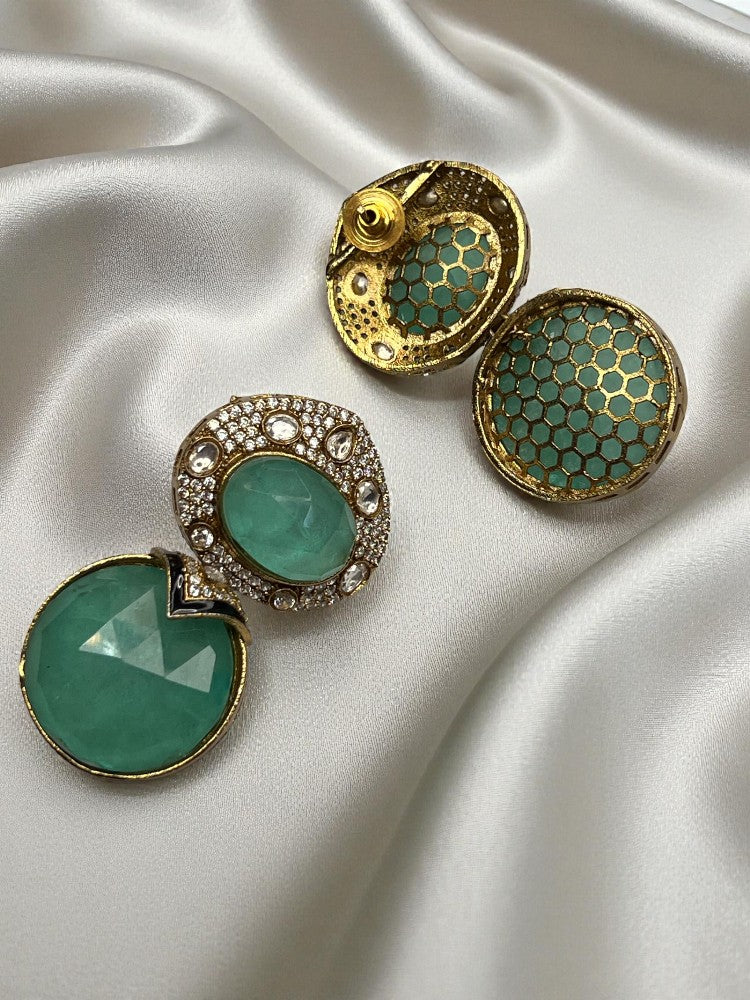 Mint Green Nisha Dangler Earrings