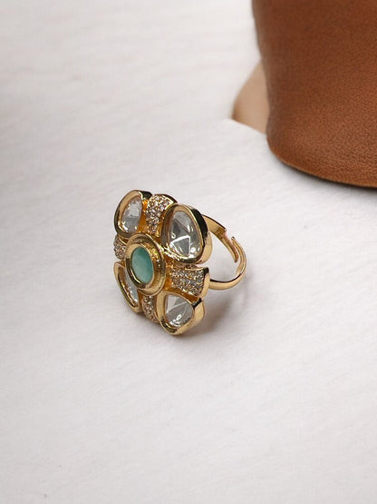 Mint Green Nisha adjustable Ring