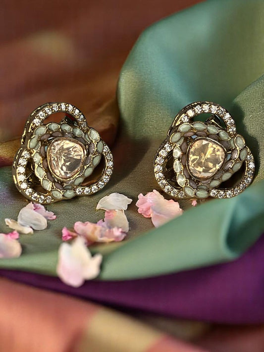 Mint Green Sri Stud Earrings