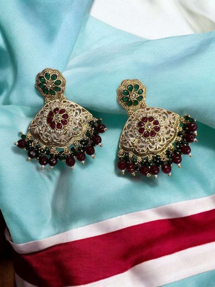 Multicolour Aishani Chandbali Earrings