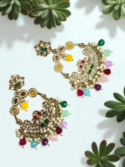 Multicolour Anika Chandbali Earrings