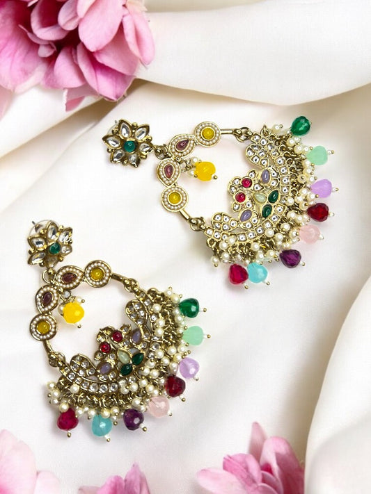 Multicolour Anika Chandbali Earrings