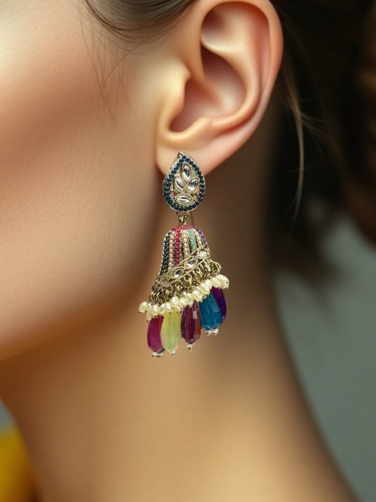 Multicolour Eshani Jhumki Earrings