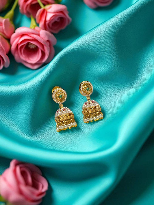 Multicolour Lakshmi Jhumki Earrings