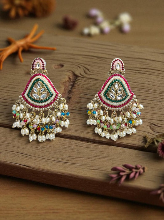 Multicolour Nishika Chandbali Earrings