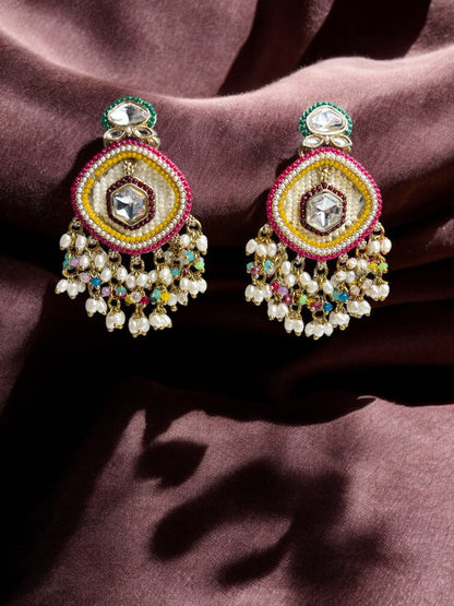 Multicolour Chandbali Earrings