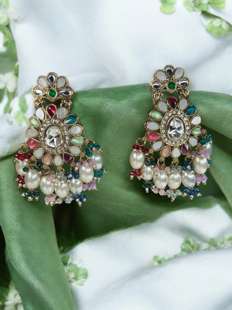 Multicolour Pearl Riya Chandbali