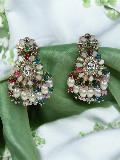 Multicolour Pearl Riya Chandbali