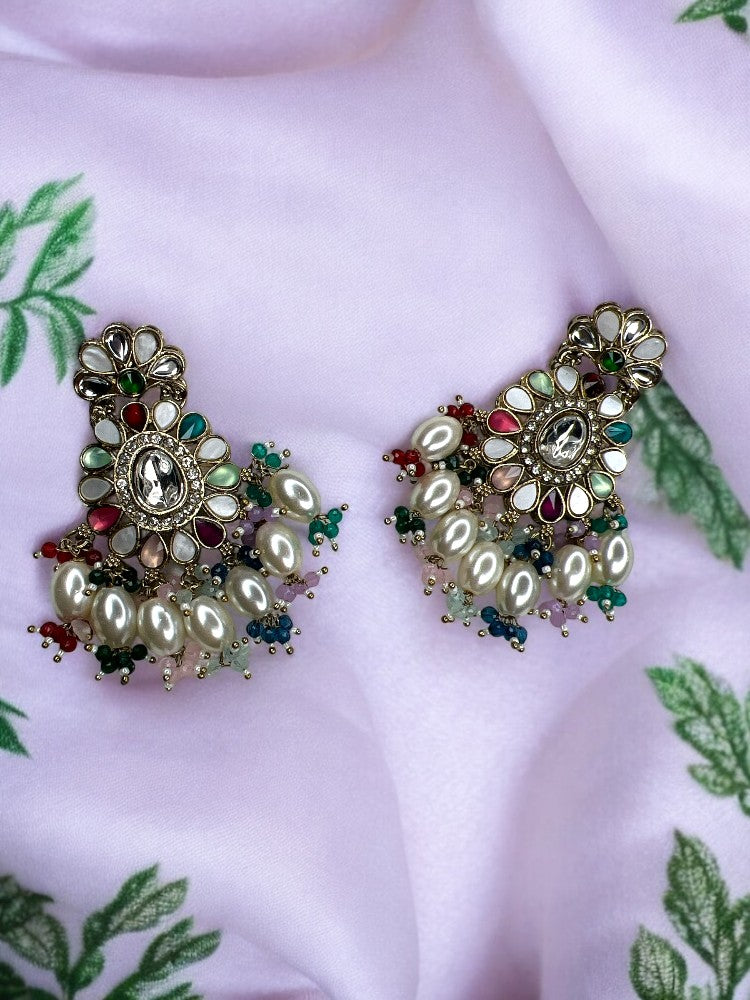 Multicolour Pearl Riya Chandbali