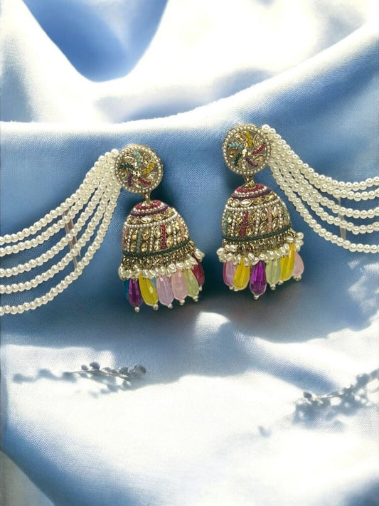 Multicolour Ridhi Jhumka Earrings