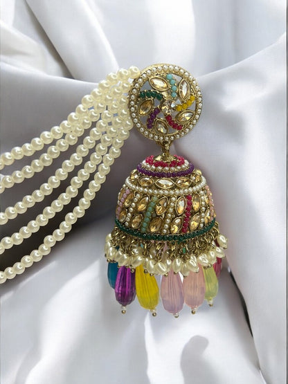 Multicolour Ridhi Jhumka Earrings