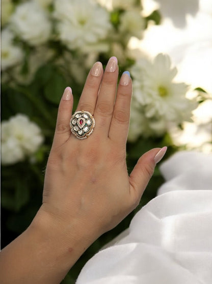 Multicolour Nayani adjustable Ring