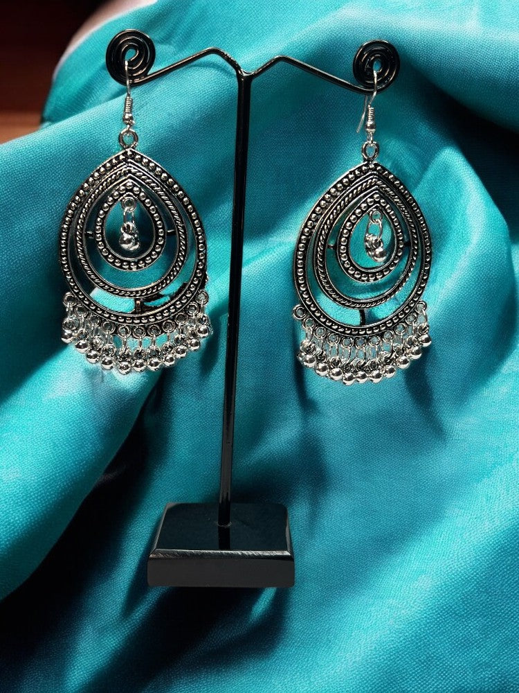 Oxidised Megha Dangler Earrings