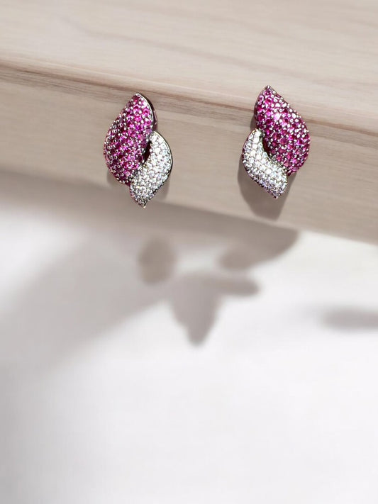 Pink Mini Nano AD Stud Earrings