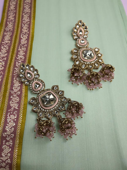 Pink Mohini Dangler Earrings