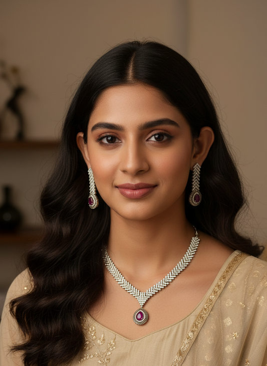 pink Golden Necklace