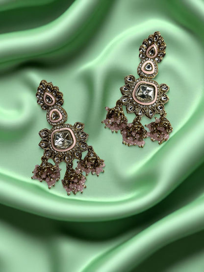 Pink Mohini Dangler Earrings
