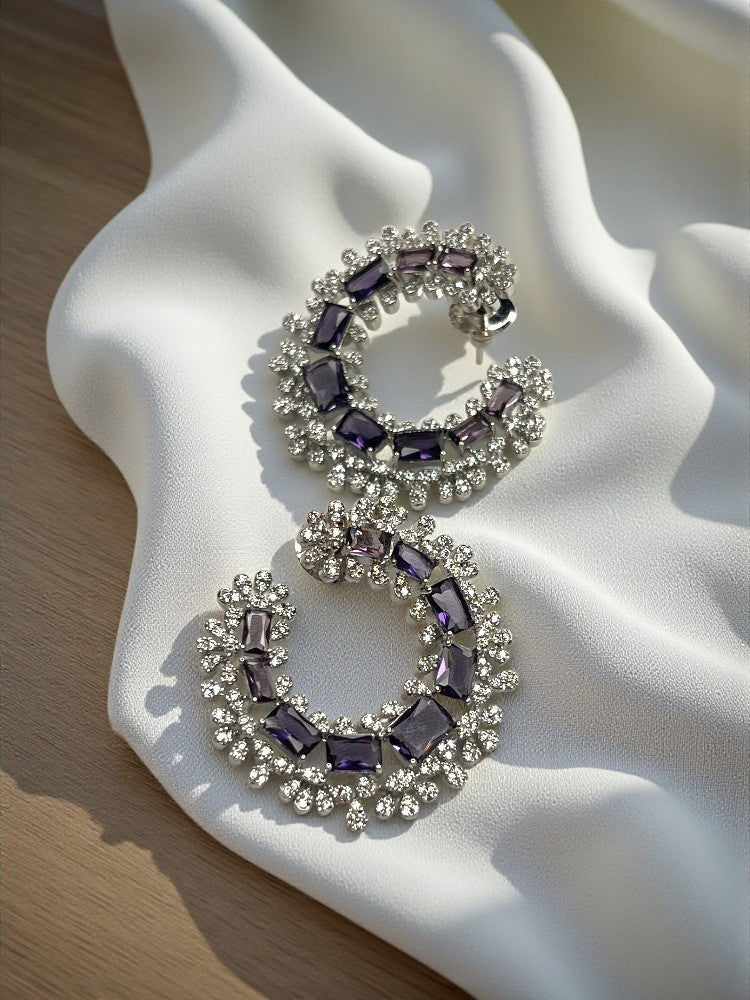 Purple Celestial Stud Earrings
