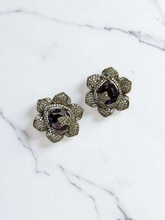 Purple Zalak Stud Earrings
