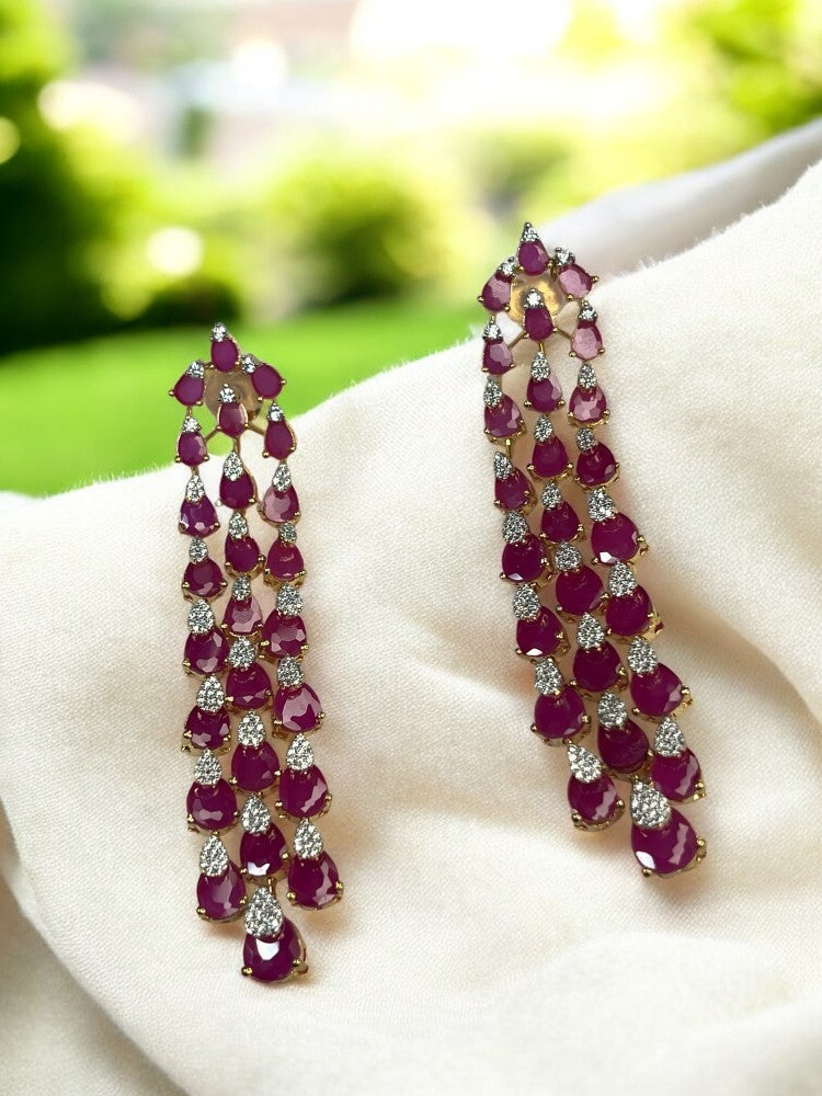 Ruby Dangler Earrings