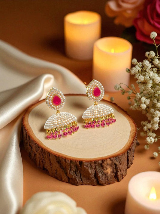 Ruby Divya Jhumki Earrings
