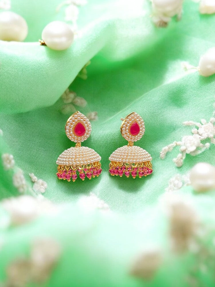 Ruby Divya Jhumki Earrings