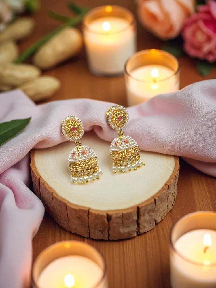 Ruby Lakshmi Jhumki Earrings