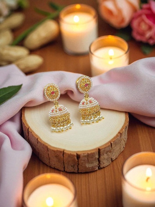 Ruby Lakshmi Jhumki Earrings