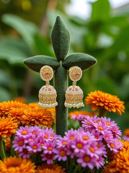 Ruby Lakshmi Jhumki Earrings