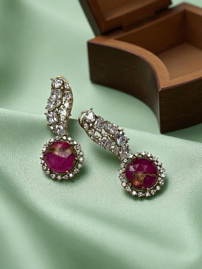 Ruby Mars Dangler Earrings