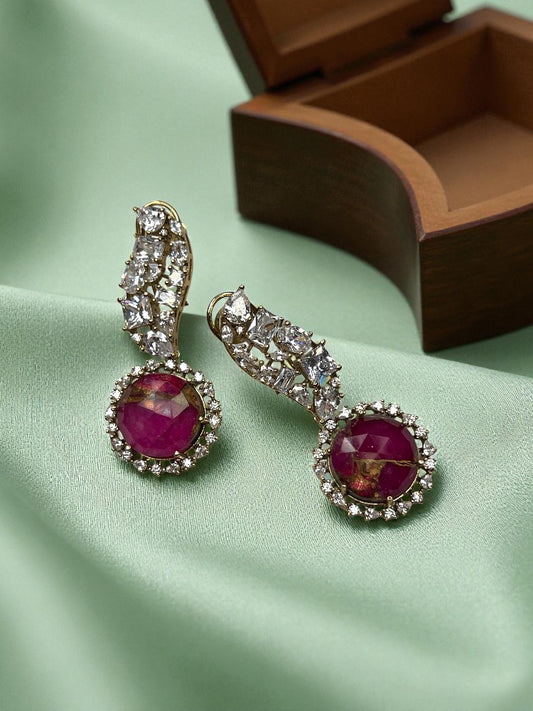 Ruby Mars Dangler Earrings