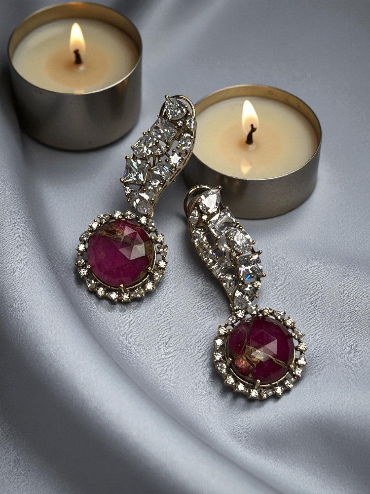 Ruby Mars Dangler Earrings