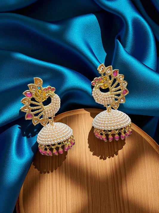 Ruby Meera Jhumki Earrings