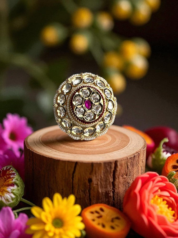 Ruby Nivedita adjustable Ring