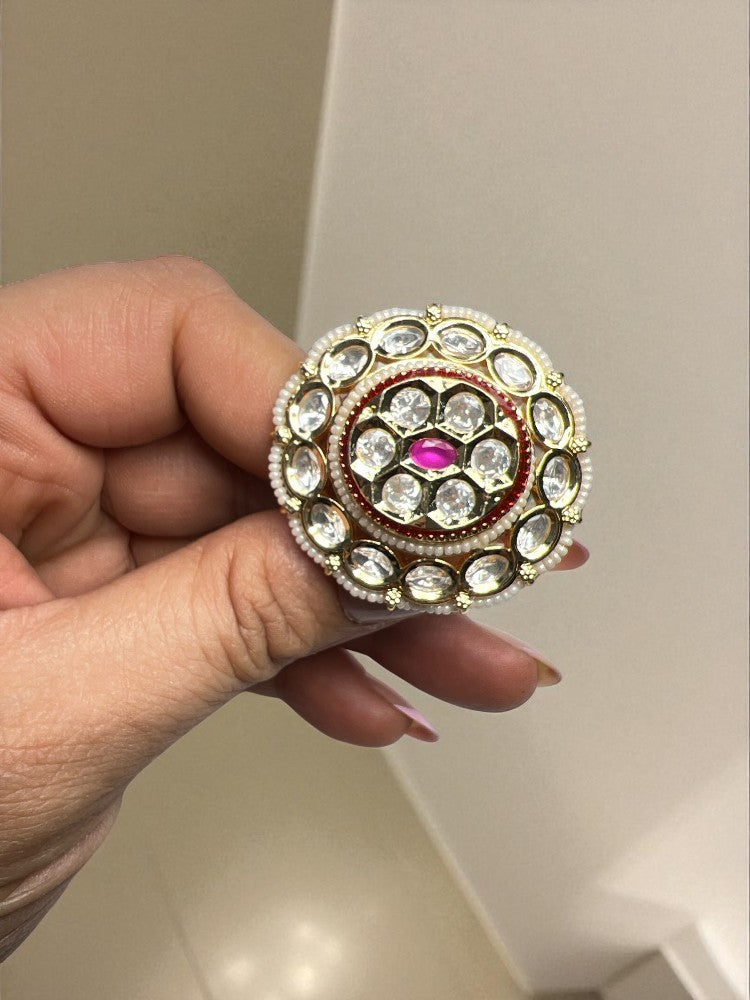 Ruby Nivedita adjustable Ring