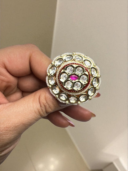 Ruby Nivedita adjustable Ring