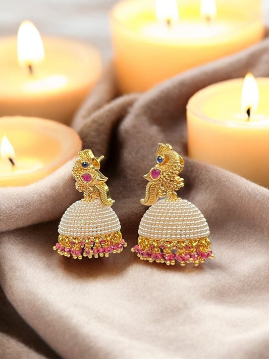 Ruby Shaniya Jhumki Earrings