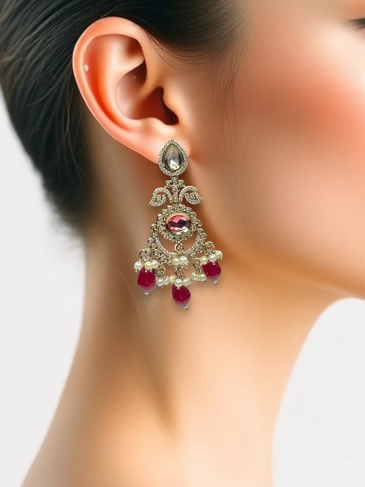 Ruby Richa Dangler Earrings