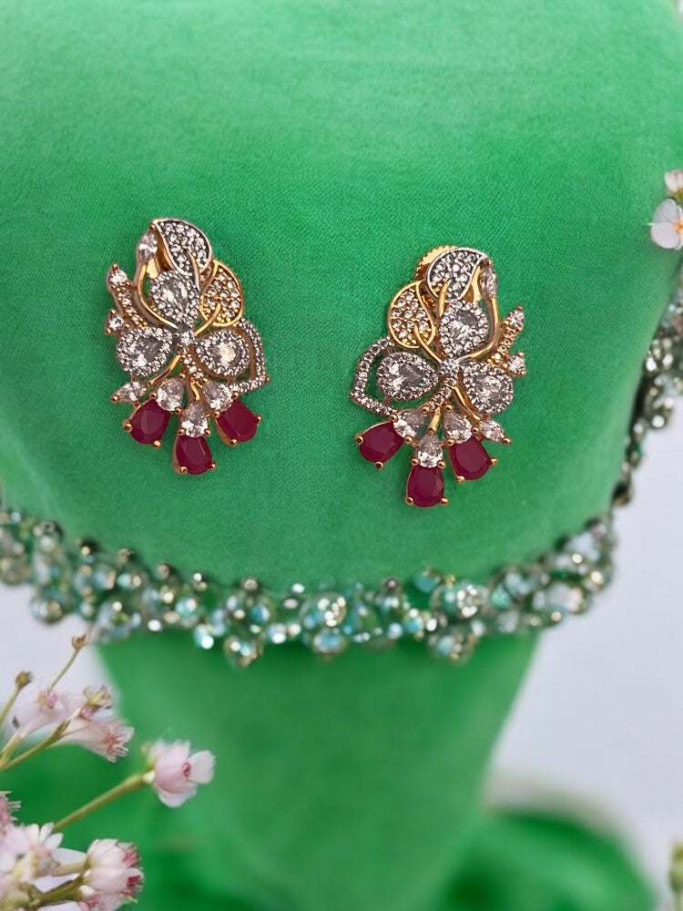 Ruby Saanvi Stud Earrings