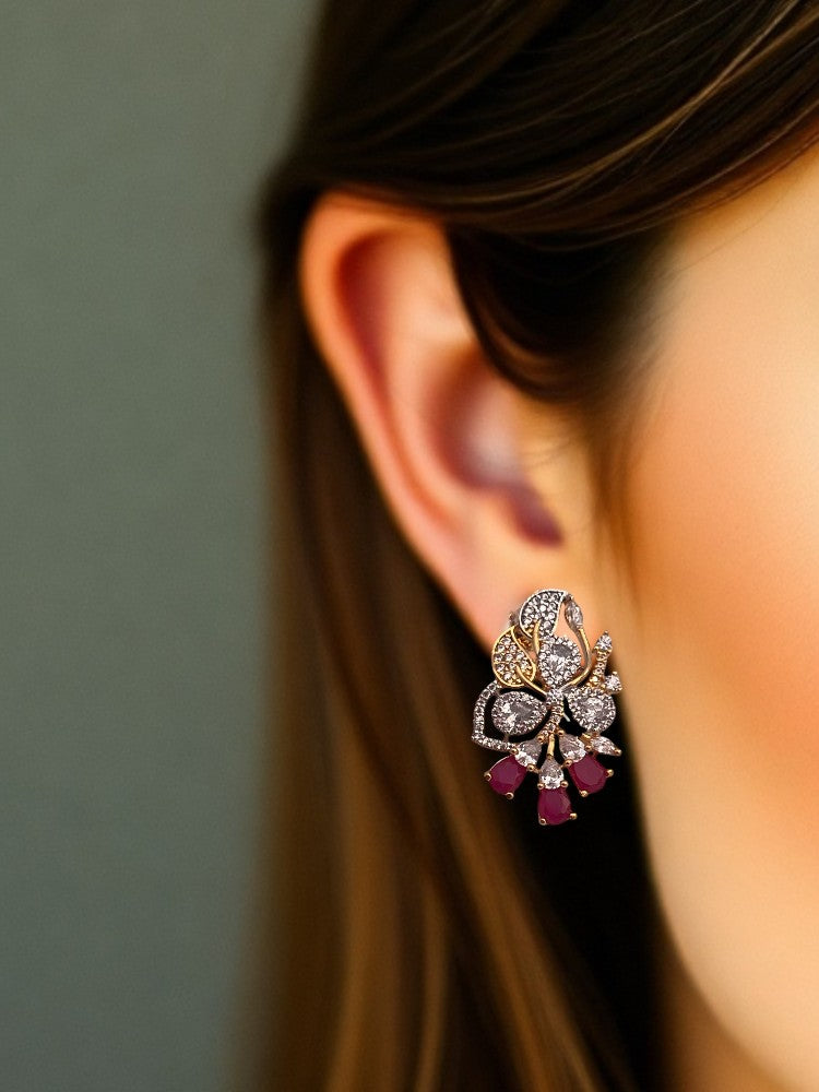 Ruby Saanvi Stud Earrings