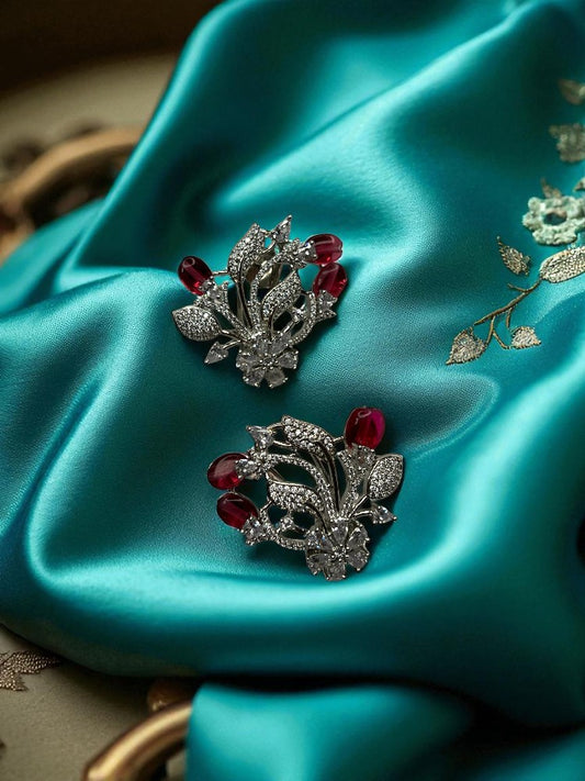 Ruby Silver AD Kanishka Studs