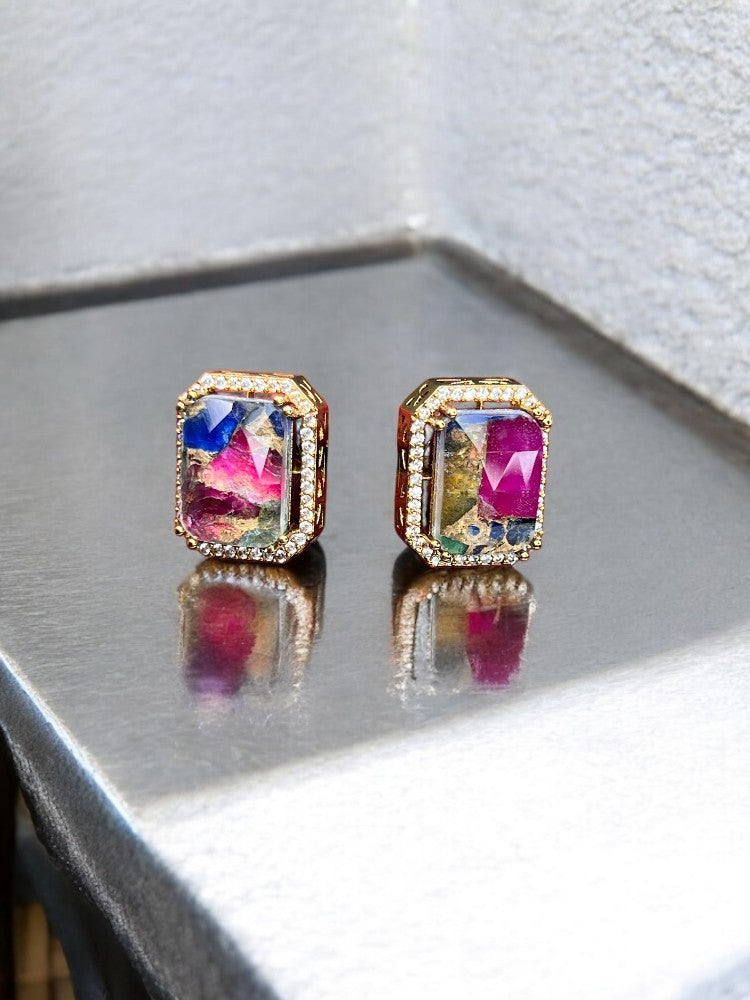 Ruby Blue Zara Stud Earrings