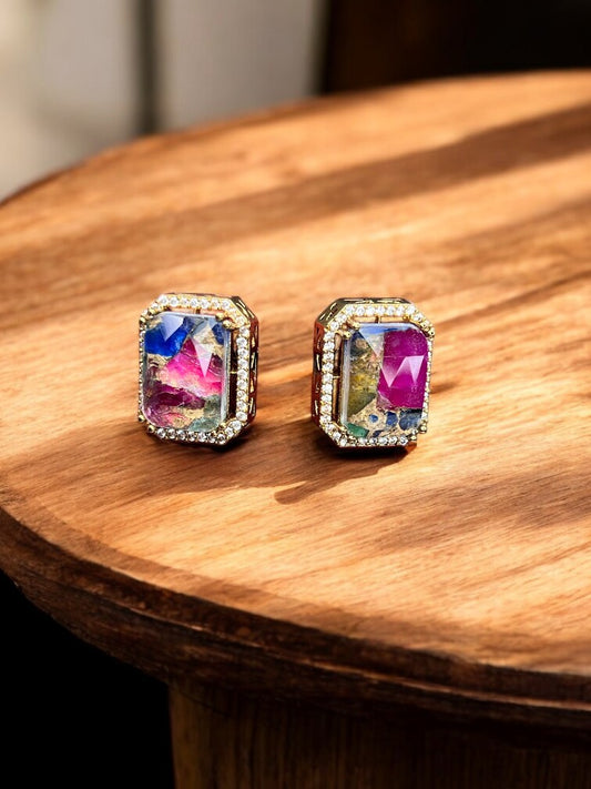 Ruby Blue Zara Stud Earrings