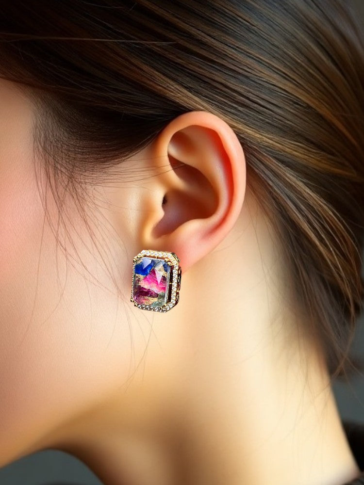 Ruby Blue Zara Stud Earrings